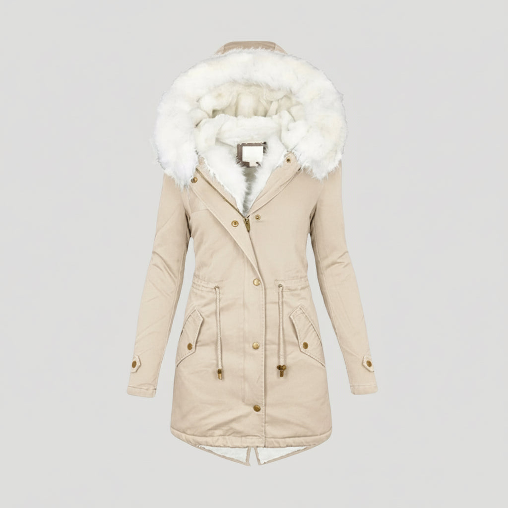 Dames Winterparka Tailleceintuur – Warmte & Elegante Functionaliteit