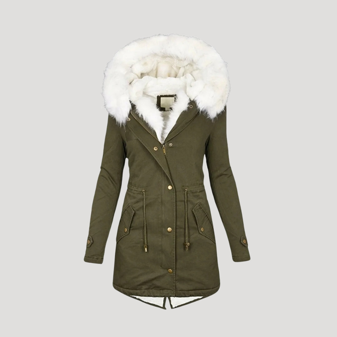 Dames Winterparka Tailleceintuur – Warmte & Elegante Functionaliteit