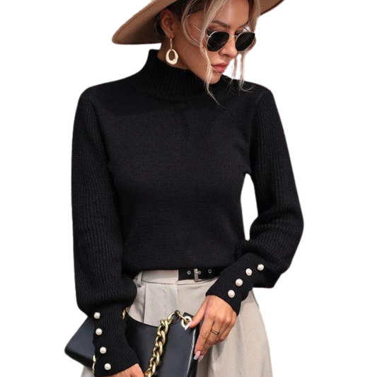 Elira – Dames Coltrui Gebreide Trui Elegant Warme Top