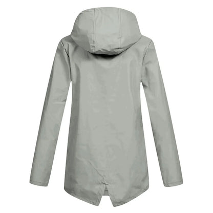Jolenne – Dames Regenjas Waterdicht Met Verstelbare Capuchon en Elegante Look