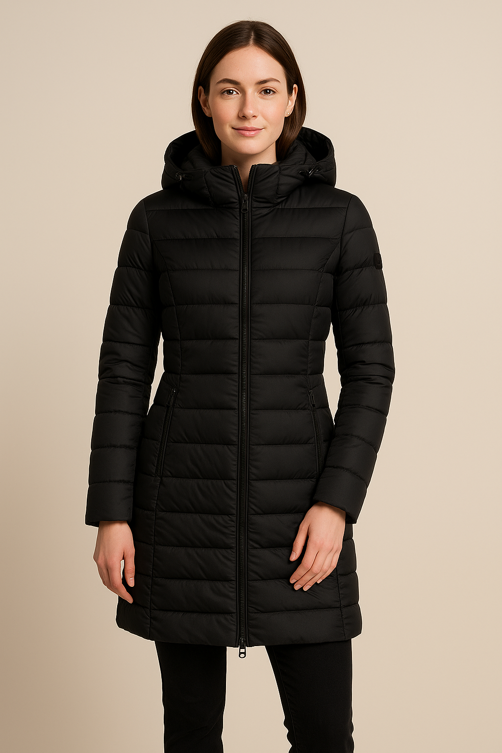 Dames Lange Puffer Jas Winter – Gewatteerde Slim Fit Waterafstotend Warm