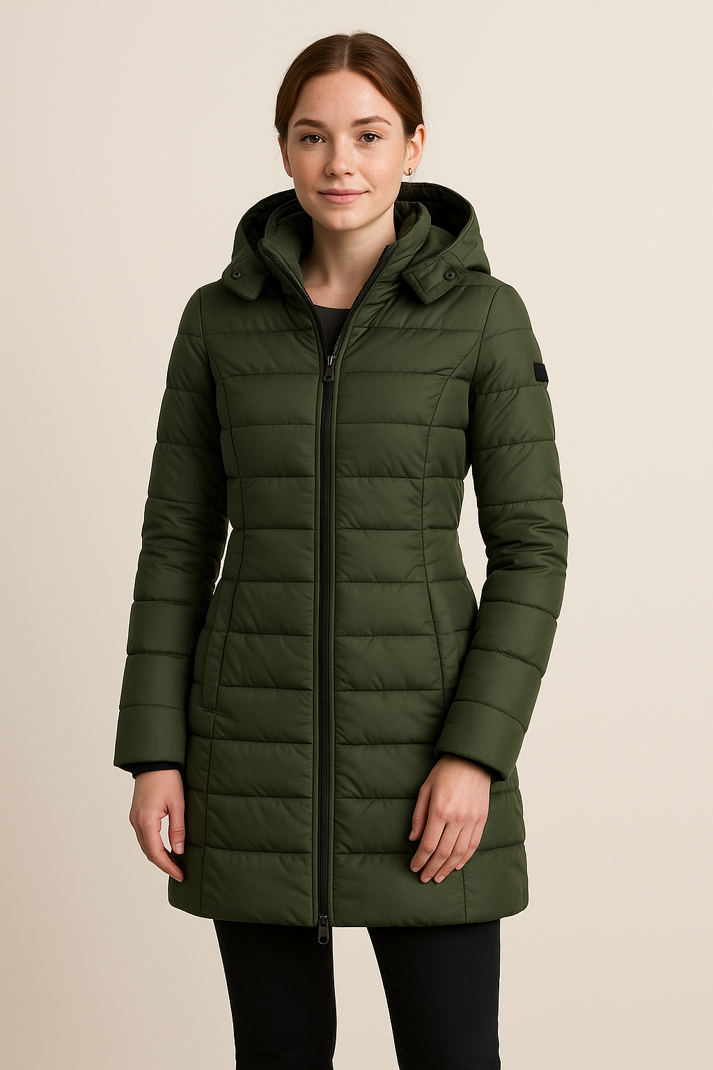 Dames Lange Puffer Jas Winter – Gewatteerde Slim Fit Waterafstotend Warm