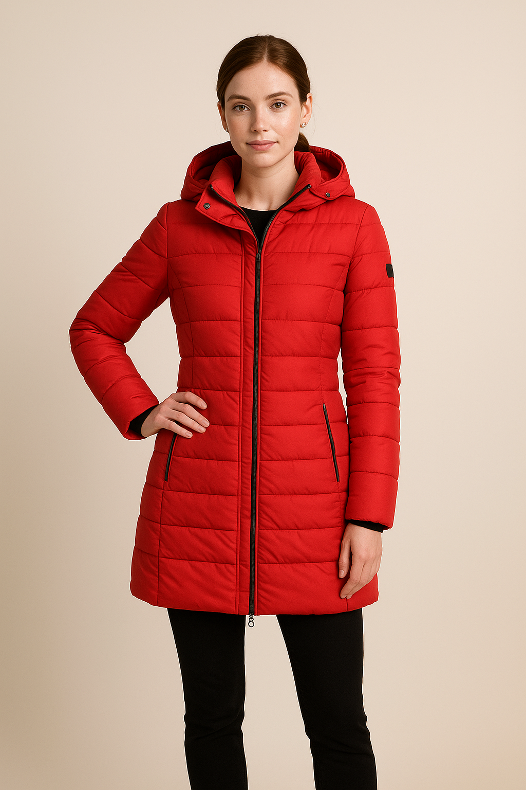 Dames Lange Puffer Jas Winter – Gewatteerde Slim Fit Waterafstotend Warm