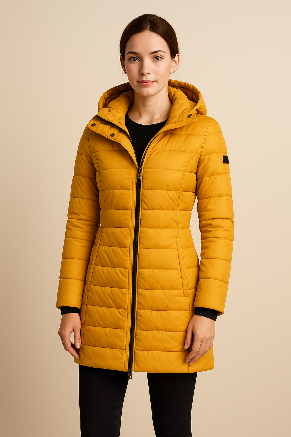 Dames Lange Puffer Jas Winter – Gewatteerde Slim Fit Waterafstotend Warm