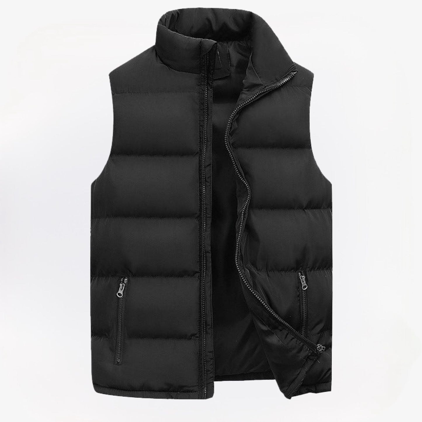 Heren Bodywarmer Gewatteerd Heren Gilet met Rits Casual