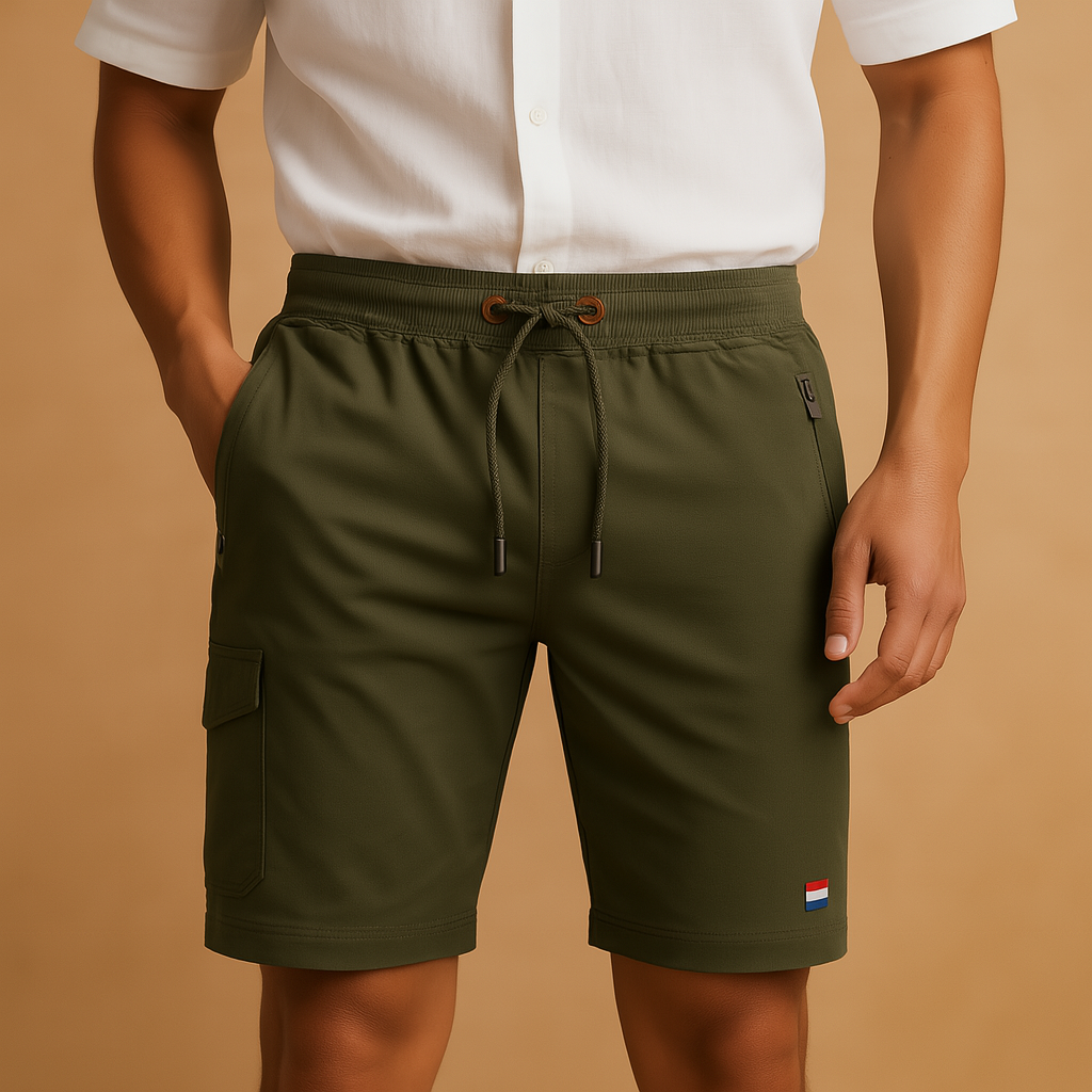 Timo short heren – sportief short met ademende stof en praktische details