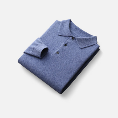 Heren Polo Trui – Lichtgewicht Herentrui Met Polokraag Slim Fit