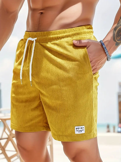Cruz – Corduroy Zwembroek Heren Zomer Strandbroek Heren Zwemshort Ribstof