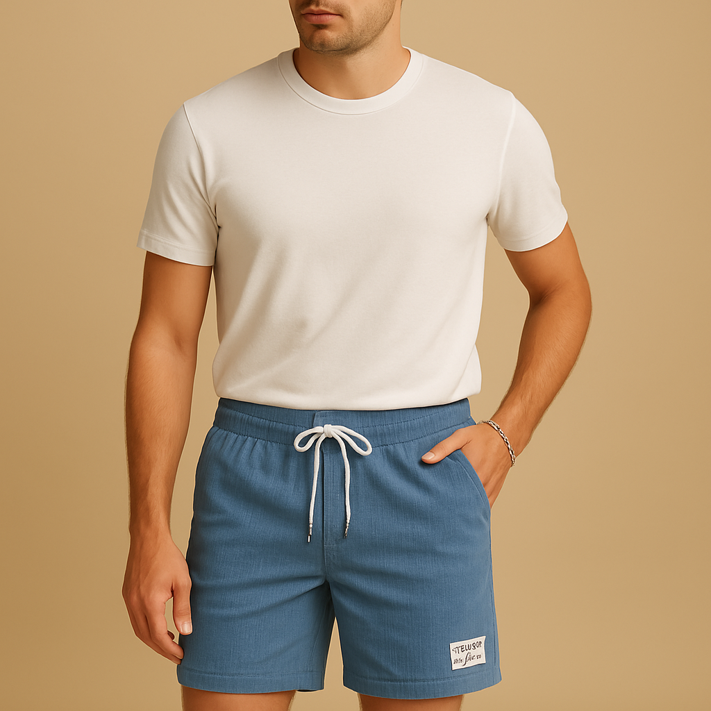 Sven short heren – casual short met gestructureerde stof en ontspannen pasvorm