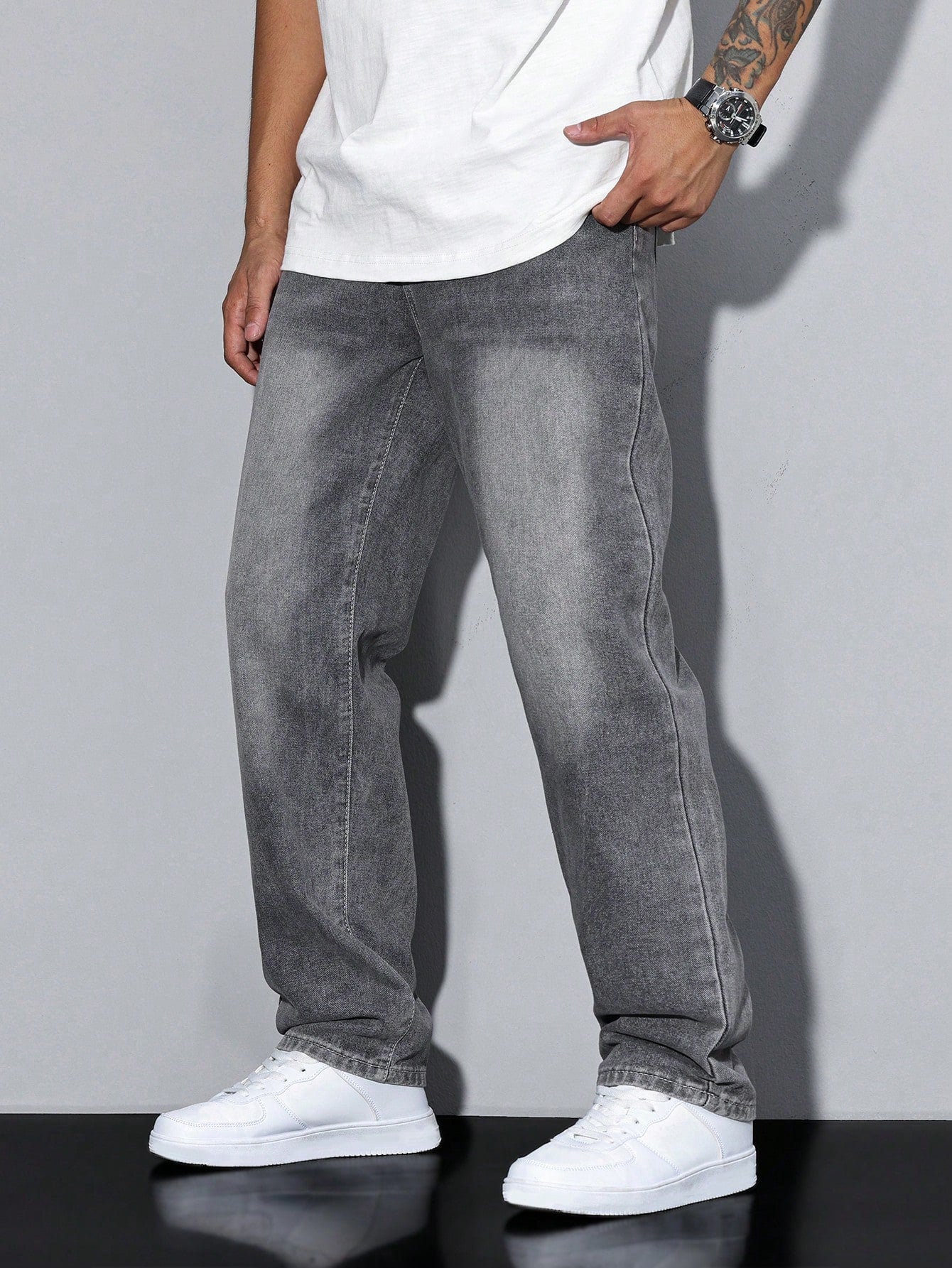 Heren Baggy Jeans – Losse Spijkerbroek Heren Relaxed Fit Streetwear Casual