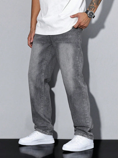 Heren Baggy Jeans – Losse Spijkerbroek Heren Relaxed Fit Streetwear Casual