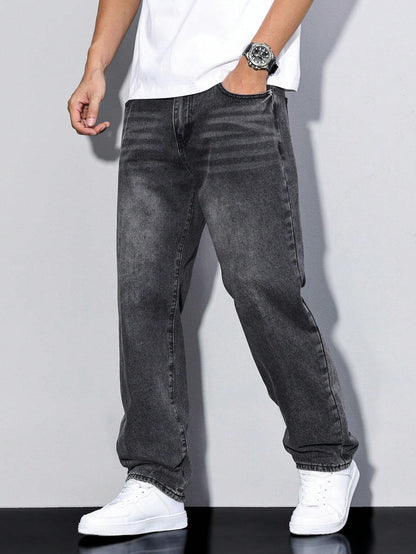 Heren Baggy Jeans – Losse Spijkerbroek Heren Relaxed Fit Streetwear Casual