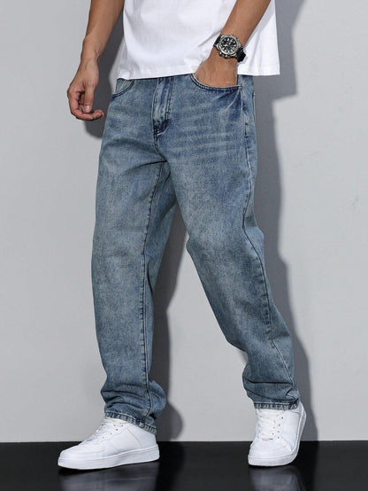 Heren Baggy Jeans – Losse Spijkerbroek Heren Relaxed Fit Streetwear Casual