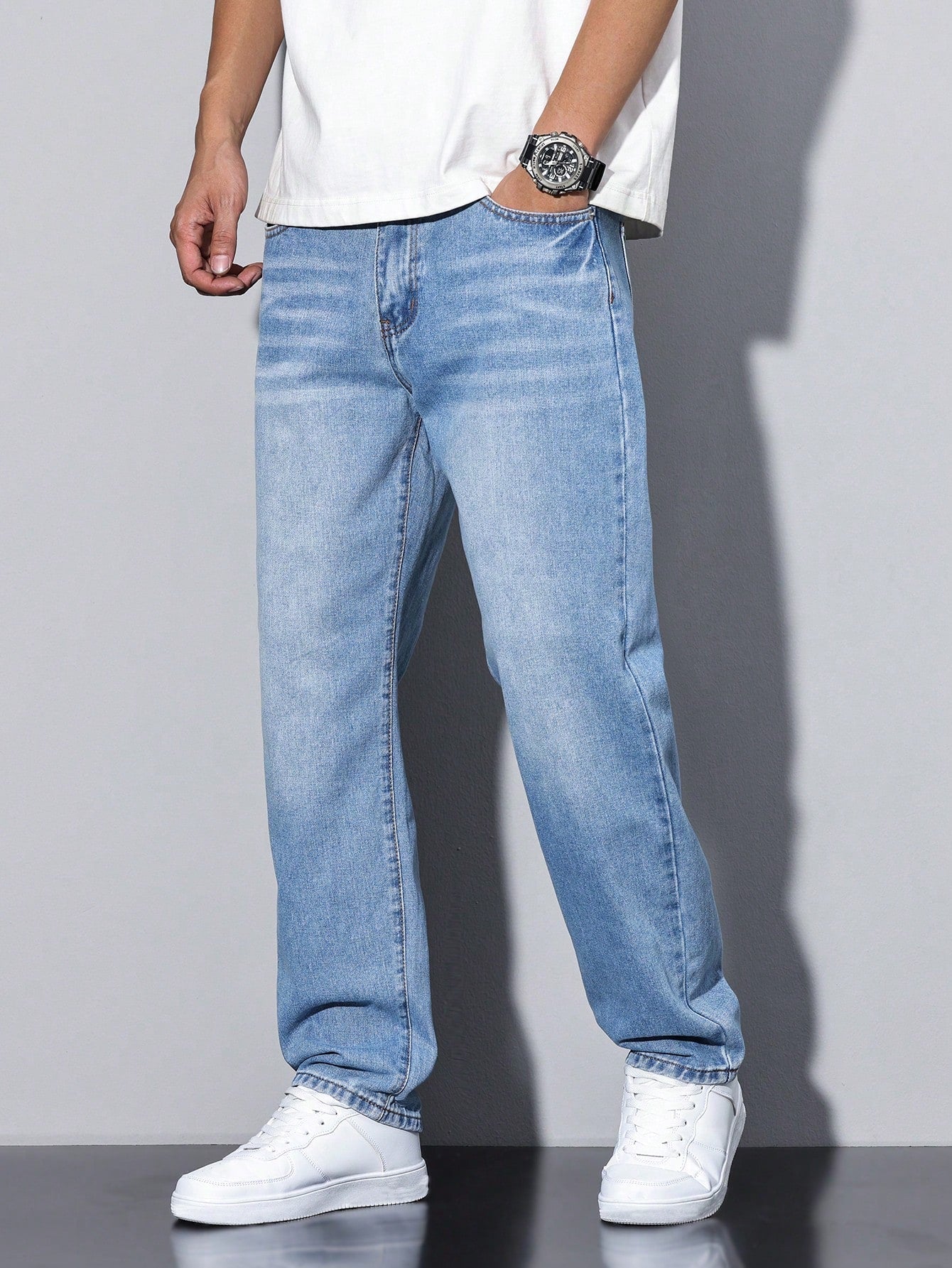 Heren Baggy Jeans – Losse Spijkerbroek Heren Relaxed Fit Streetwear Casual