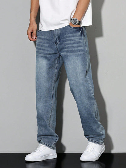 Heren Baggy Jeans – Losse Spijkerbroek Heren Relaxed Fit Streetwear Casual