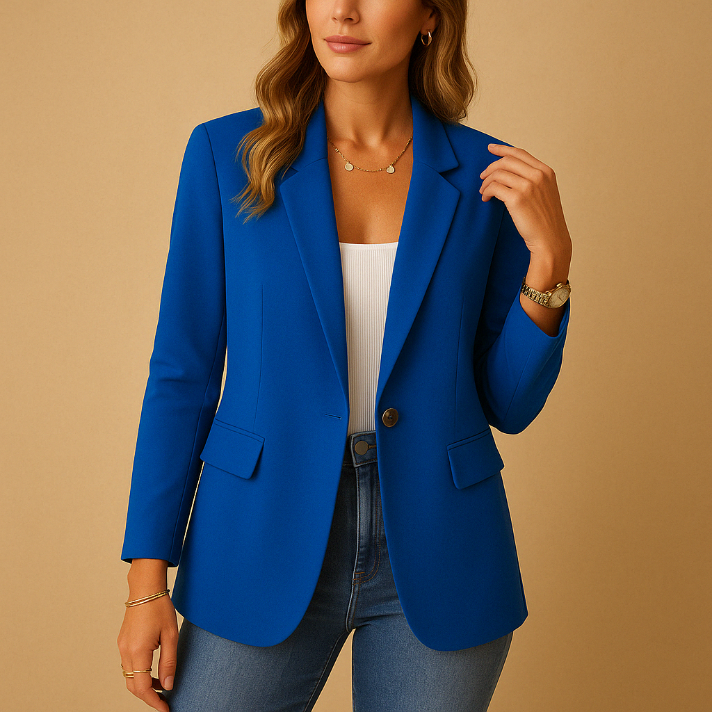 Dames Blazer – Getailleerd, Stretch & Veelzijdige Stijl Voor Werk en Vrije Tijd