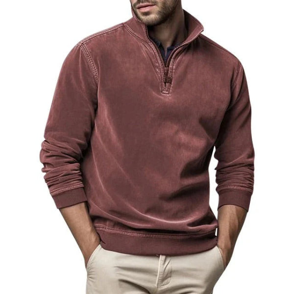 Heren Fleece Pullover – Warme Fleece Trui Heren Met Kwart Rits Comfort & Casual