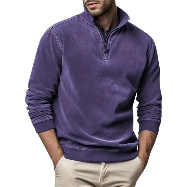 Heren Fleece Pullover – Warme Fleece Trui Heren Met Kwart Rits Comfort & Casual