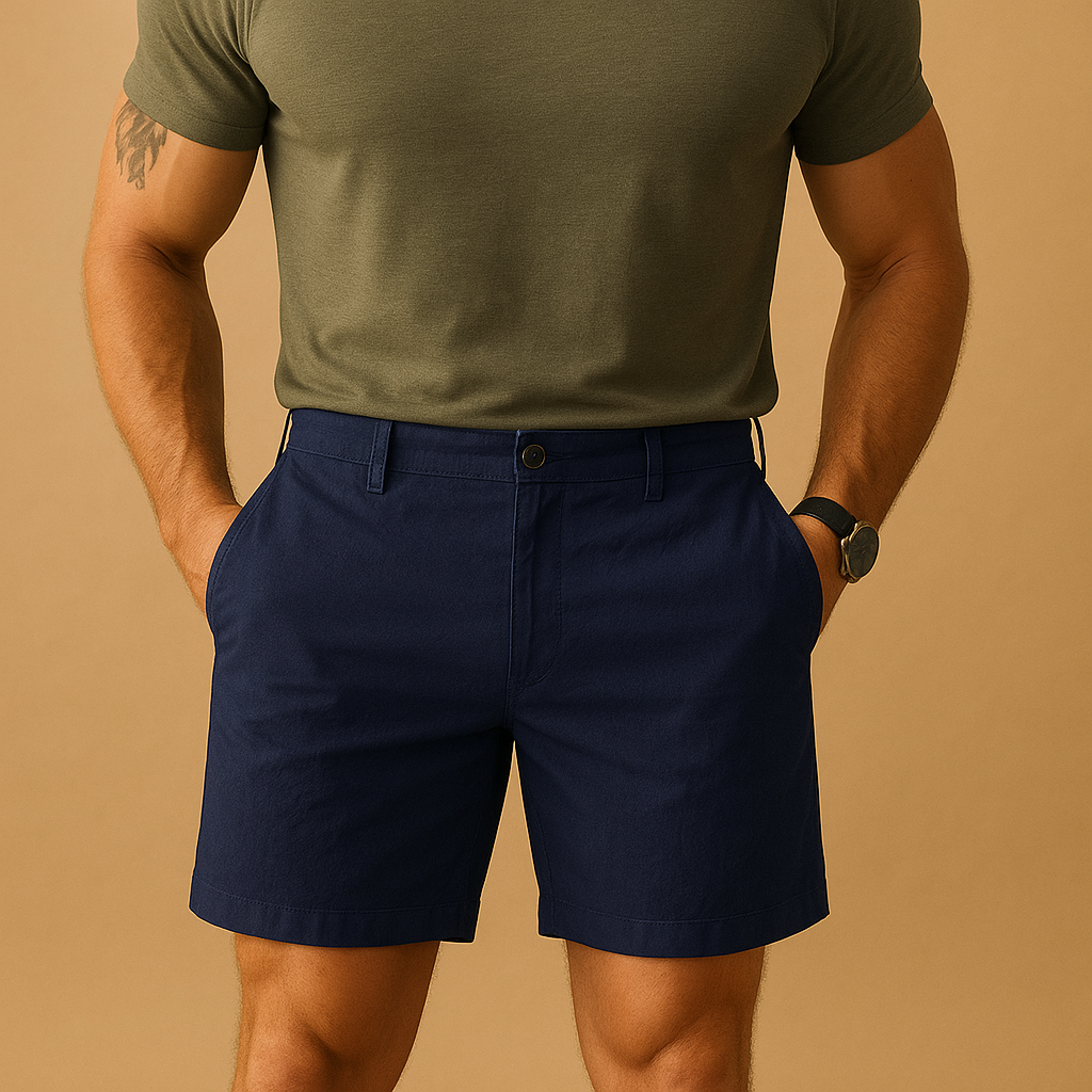 Luc short heren – elegante short met ademend comfort en tijdloos design