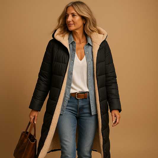 Vera Lange Winterjas – Elegantie en warmte in één stijlvolle jas
