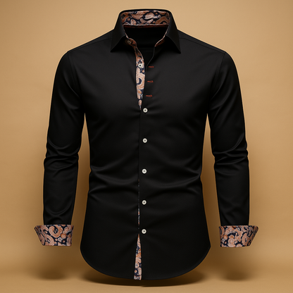 Heren Overhemd Lange Mouw Slim Fit Casual Zakelijk