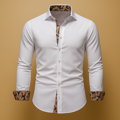 Heren Overhemd Lange Mouw Slim Fit Casual Zakelijk