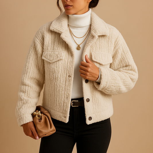 Noor Oversized Jas – Minimalistische stijl met een vintage randje