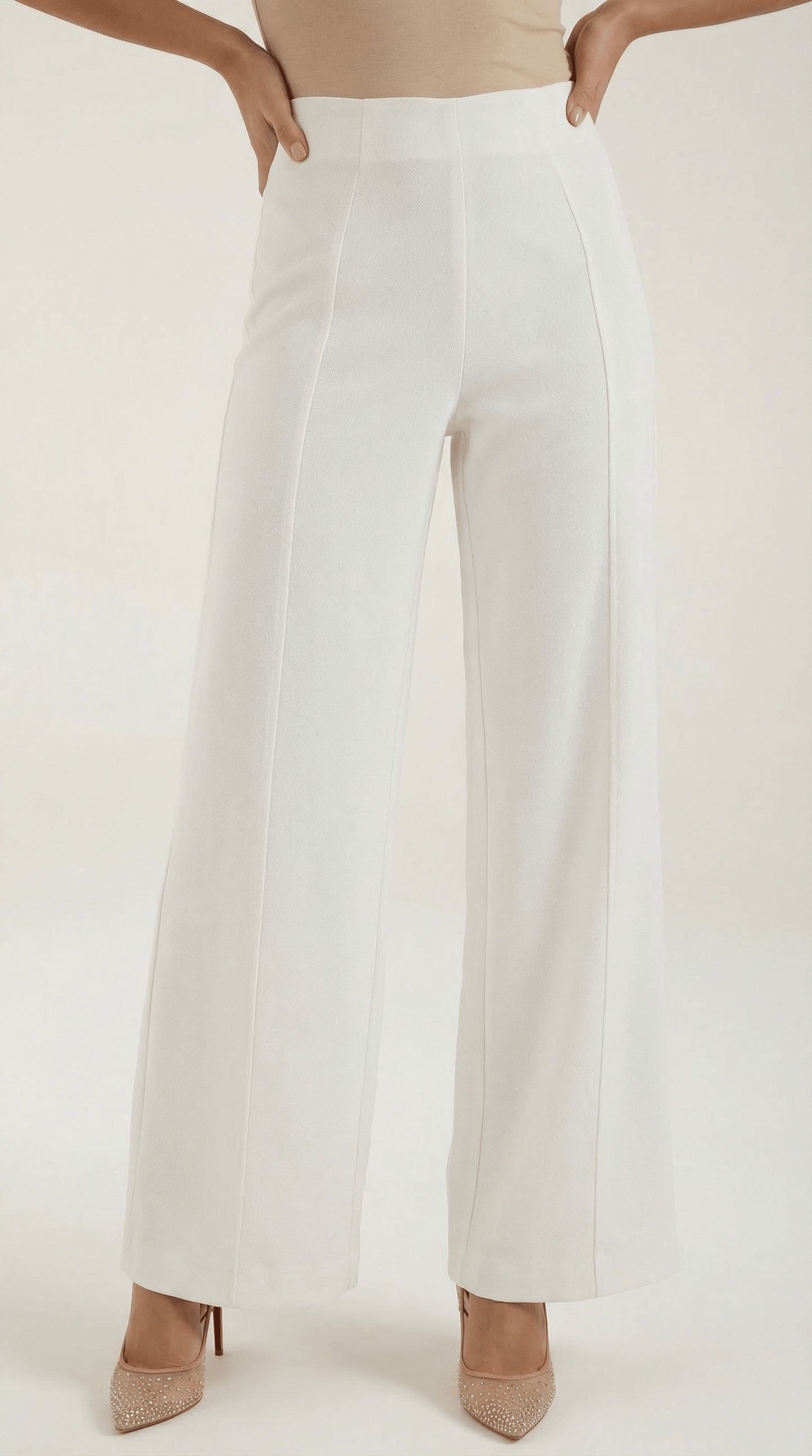 Dames Pantalon Wide Leg – Hoge Taille Elegant