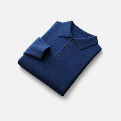 Heren Polo Trui – Lichtgewicht Herentrui Met Polokraag Slim Fit
