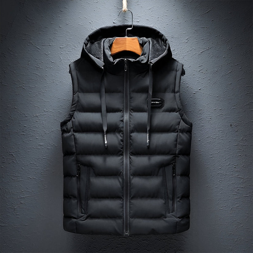 Marzio – Heren Bodywarmer Met Capuchon Modern Lichtgewicht Gewatteerd