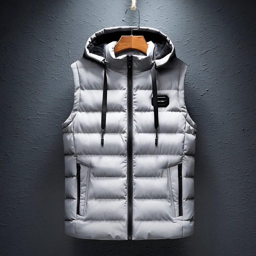 Marzio – Heren Bodywarmer Met Capuchon Modern Lichtgewicht Gewatteerd