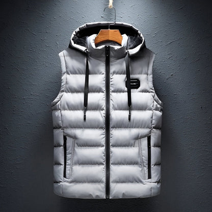 Marzio – Heren Bodywarmer Met Capuchon Modern Lichtgewicht Gewatteerd